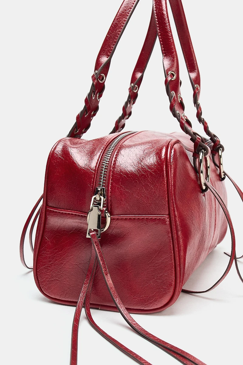 CRACKLED BOWLING BAG