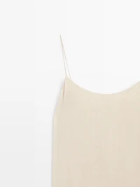 Flowing midi dress with pleated detail