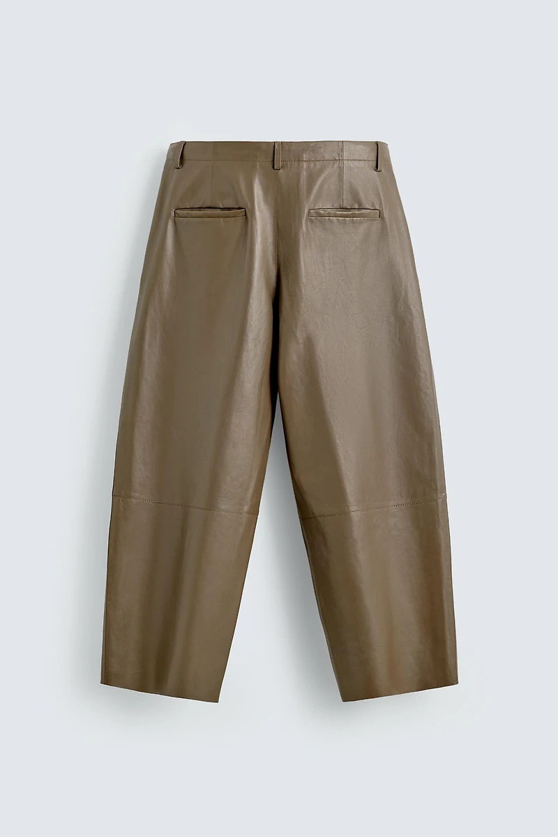 PANTALON BALLOON FIT EN CUIR