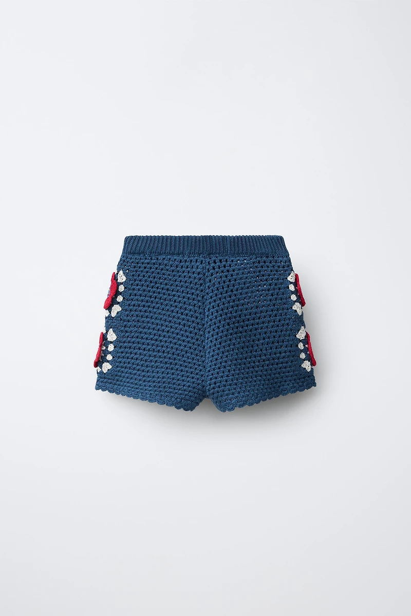 CROCHET KNIT SHORTS