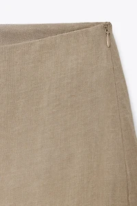 EMBROIDERED MIDI LINGERIE SKIRT