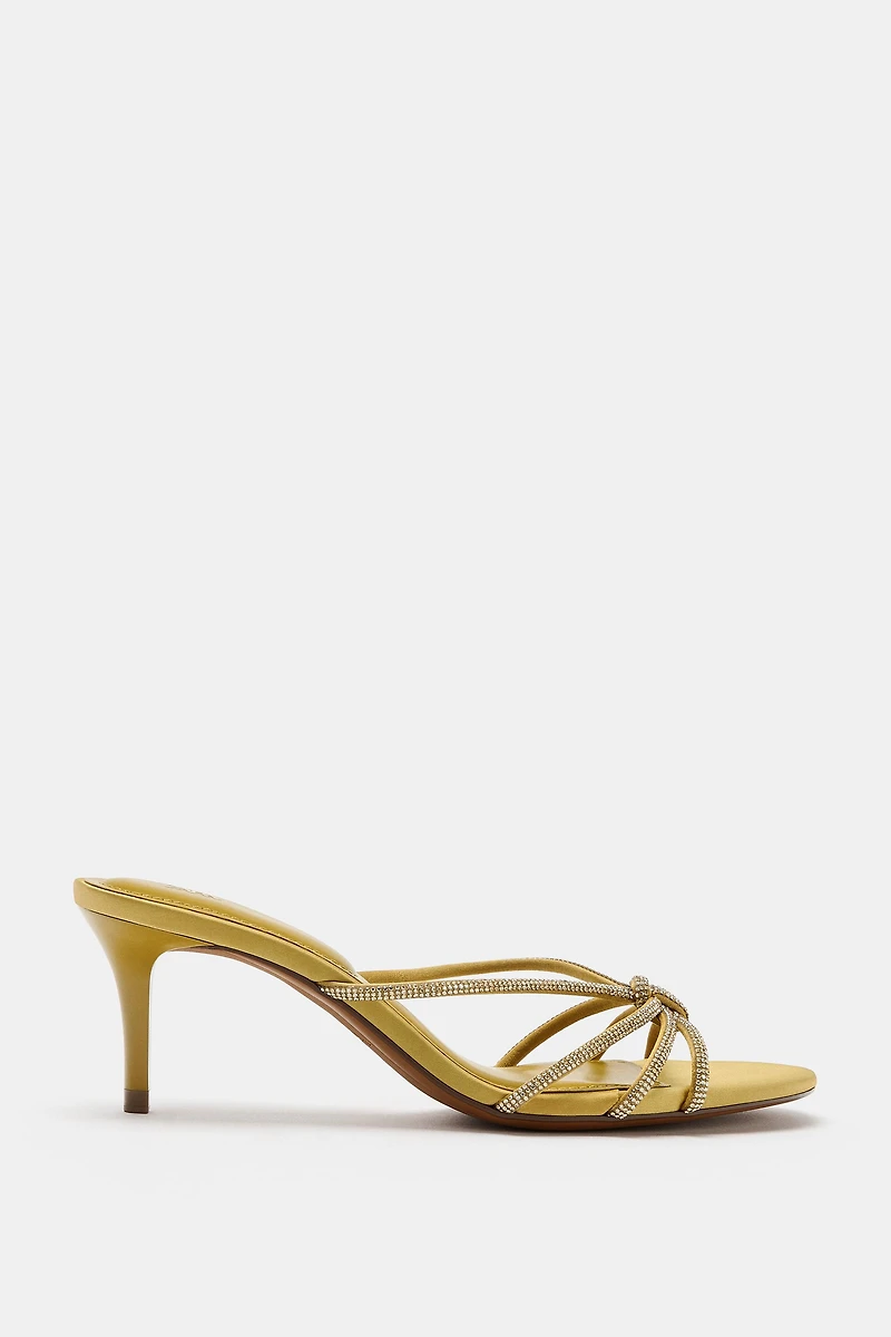 HEELED SANDALS WITH APPLIQUÉS