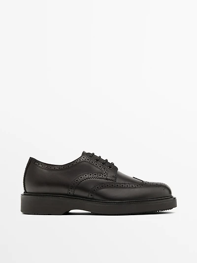 Nappa leather brogues
