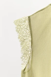 GEORGETTE LACE BLOUSE BODYSUIT