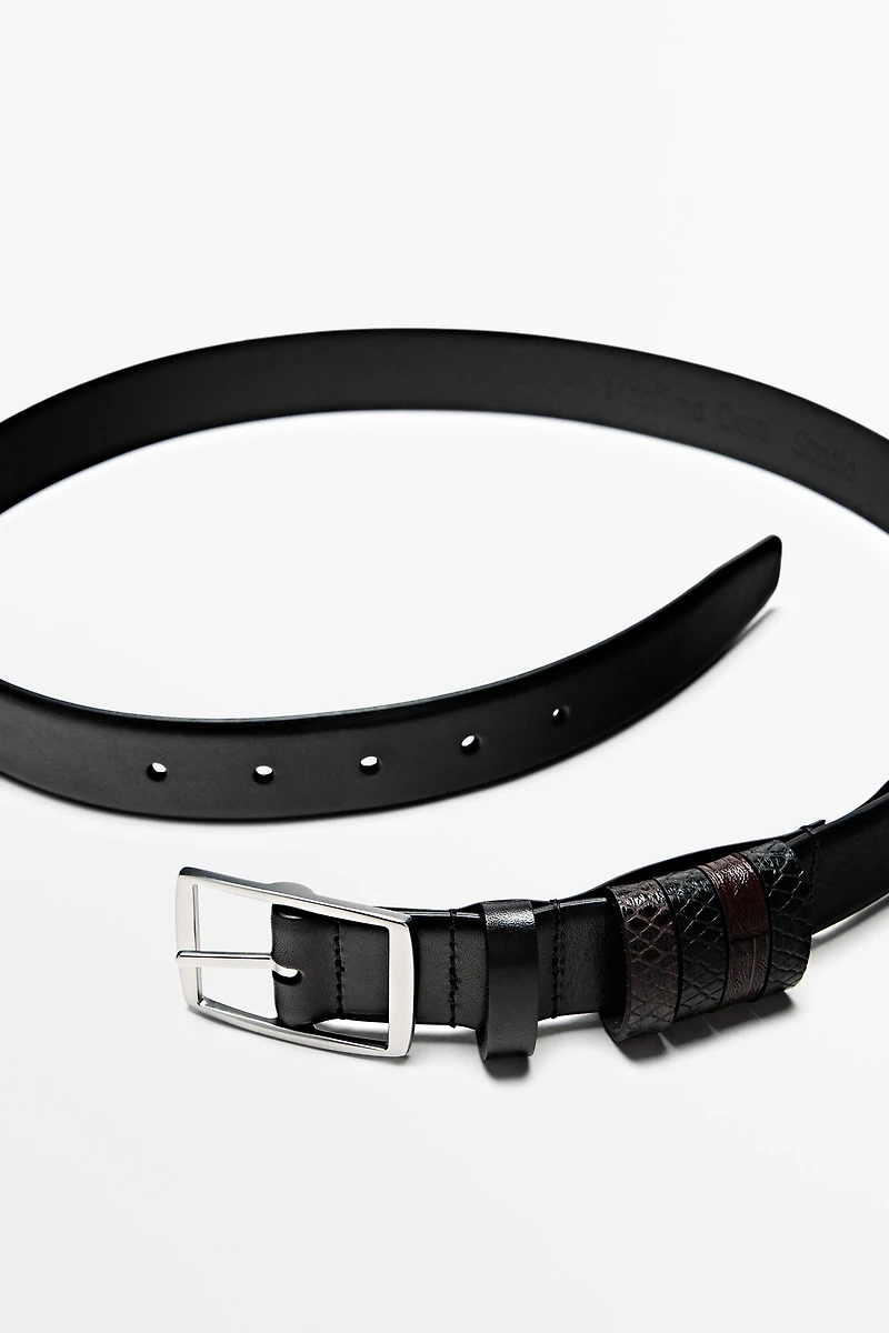 Ceinture 5 passants en cuir - STUDIO