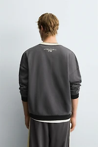 COLOR BLOCK PRINTED SWEATSHIRT