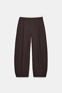 DOUBLE WAIST BARREL PANTS