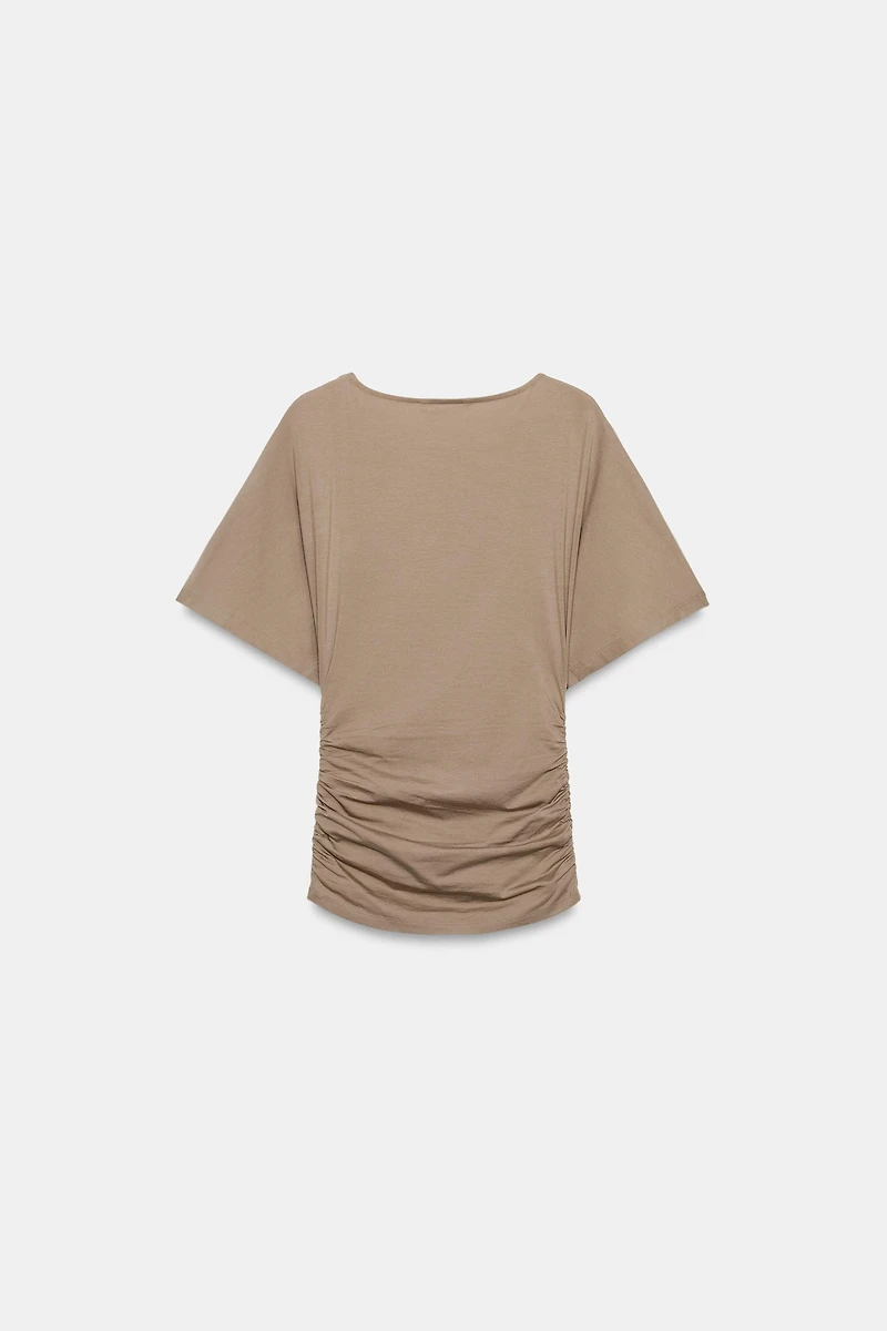 T-SHIRT DRAPÉ MANCHES COURTES