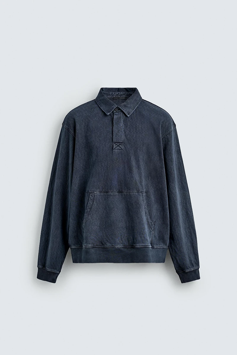 REGULAR FIT WASHED EFFECT POLO SHIRT
