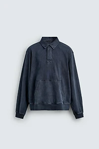 REGULAR FIT WASHED EFFECT POLO SHIRT