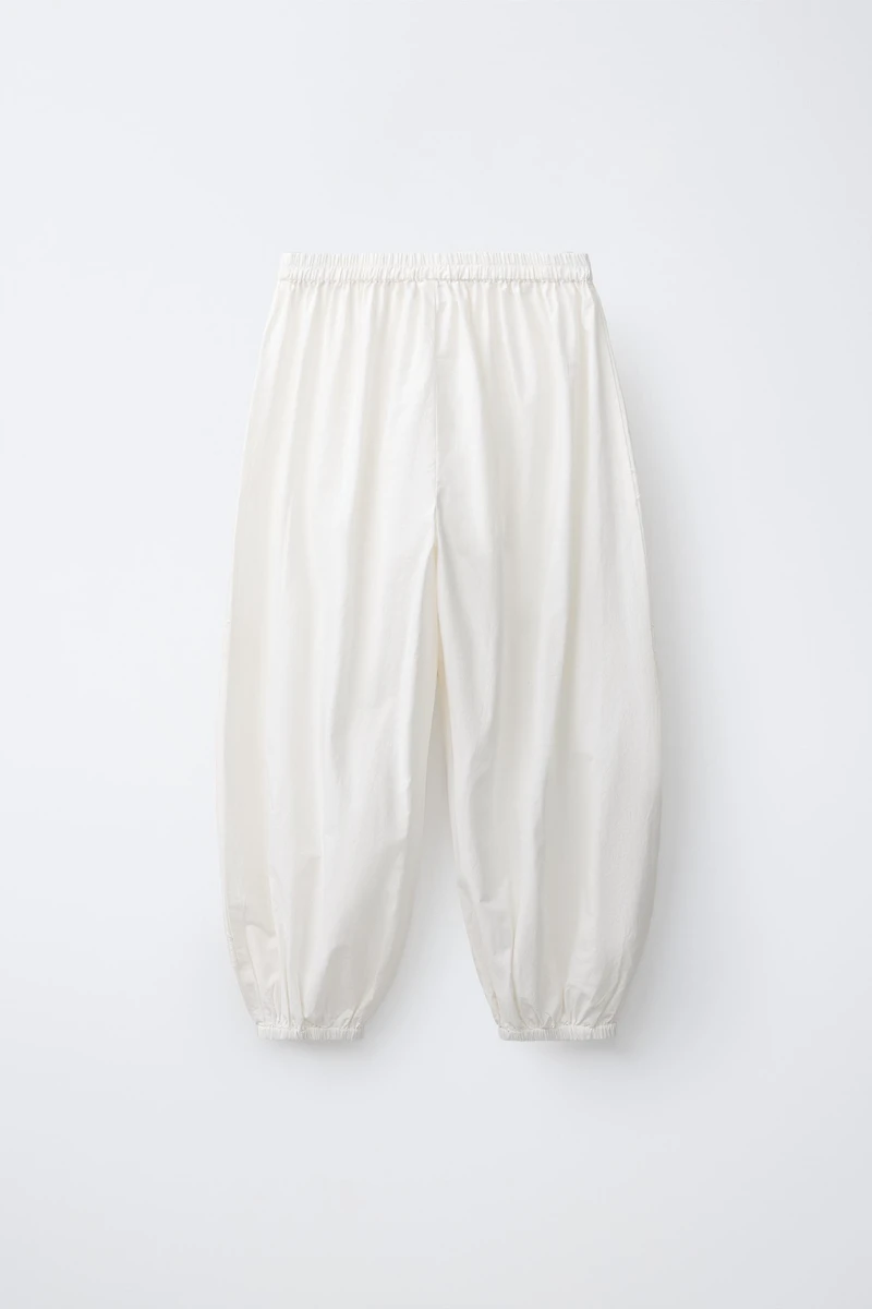 PANTALON BOUFFANT BRODERIE EN DENTELLE