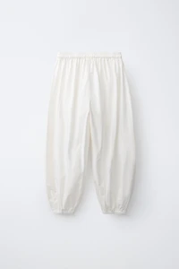 PANTALON BOUFFANT BRODERIE EN DENTELLE