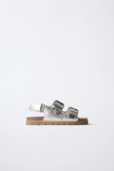 METALLIC STAR SANDALS