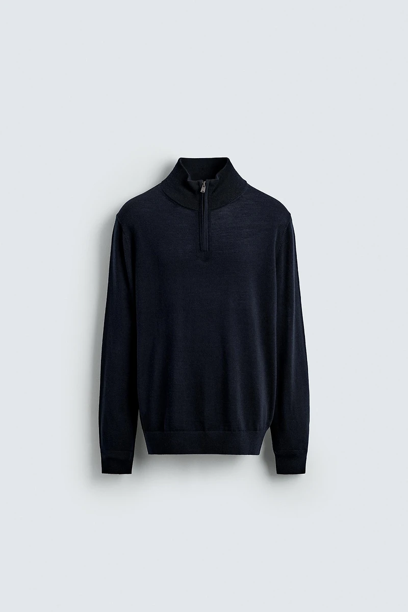 PULL 100 % LAINE COL ZIPPÉ