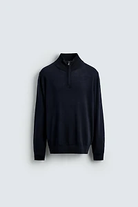 PULL 100 % LAINE COL ZIPPÉ