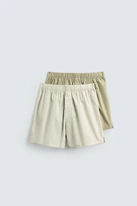 2-PACK ASSORTED POPLIN BOXERS