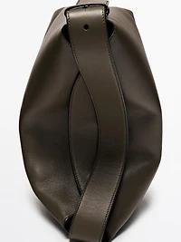 Petit sac porté épaule en cuir nappa