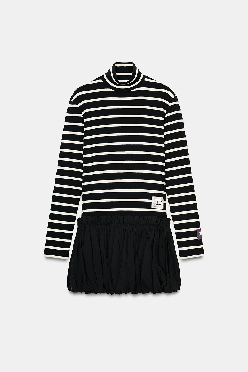 STRIPED COMBINATION DRESS