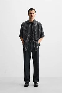 RELAXED FIT SATIN SHIRT