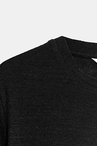 SHORT SLEEVE LINEN BLEND T-SHIRT