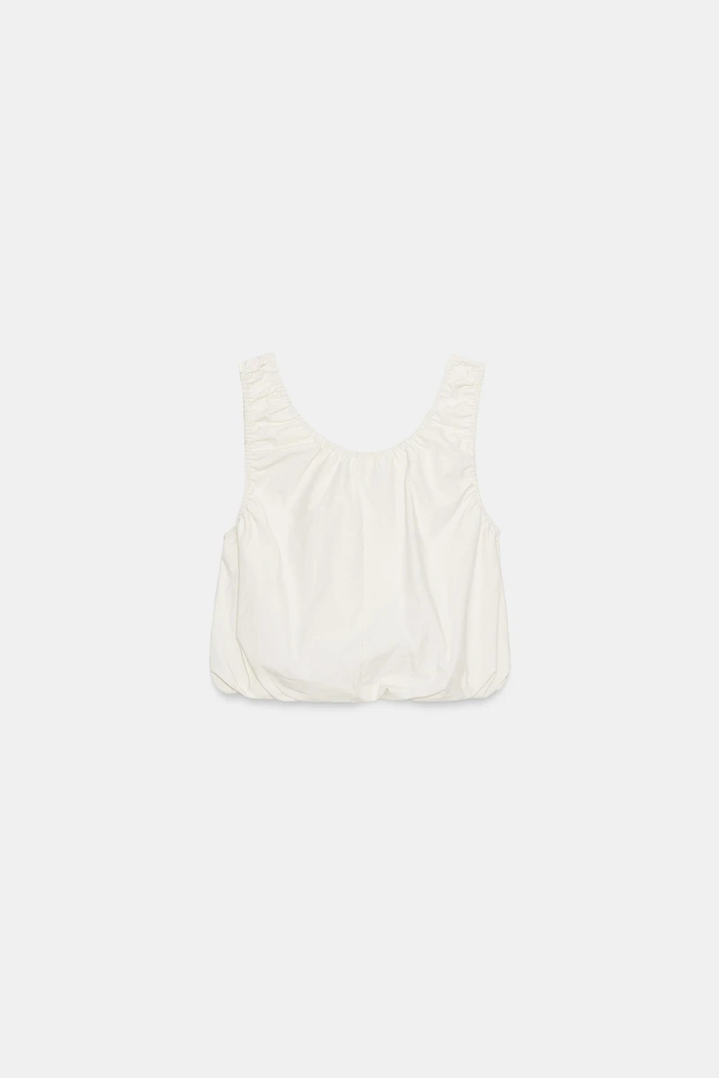 POPLIN BALLOON TOP