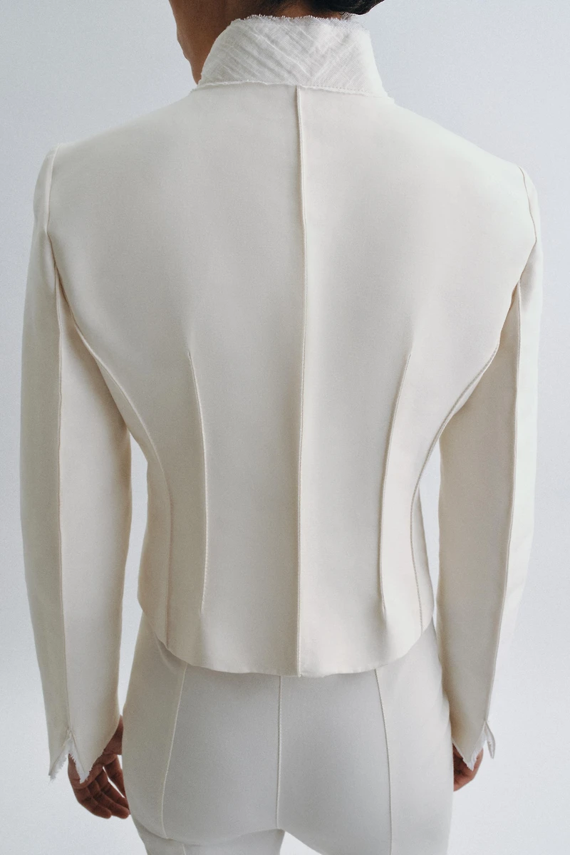 ZW COLLECTION COMBINATION TAILORED BLAZER