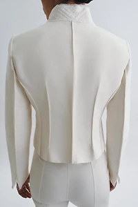 ZW COLLECTION COMBINATION TAILORED BLAZER