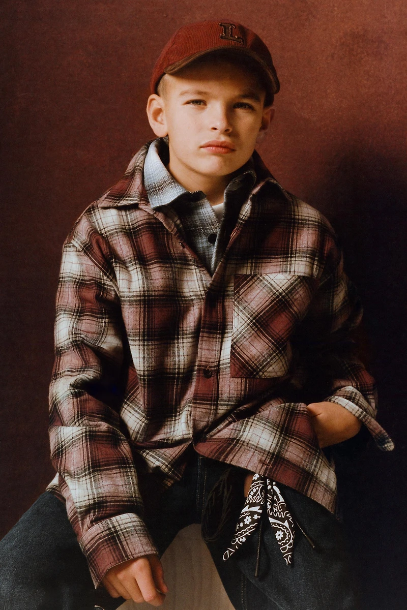 PLAID POCKET OVERSHIRT