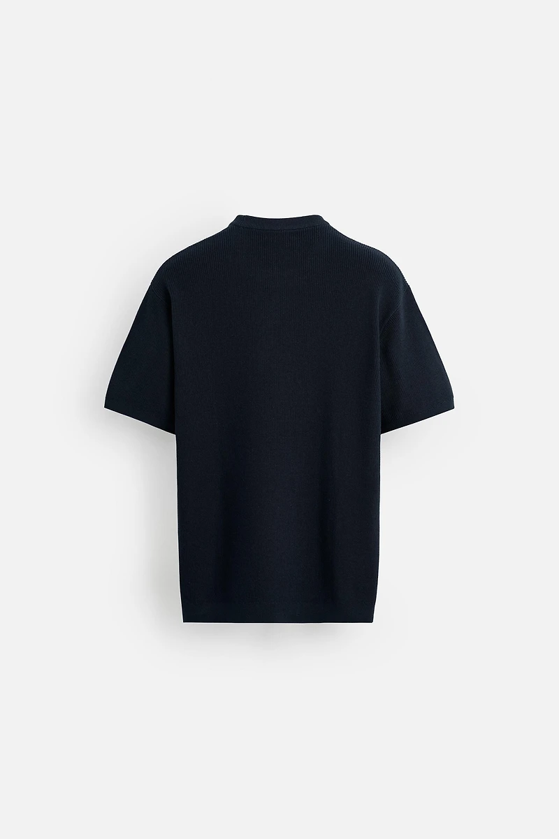 T-SHIRT EN MAILLE PERLÉE