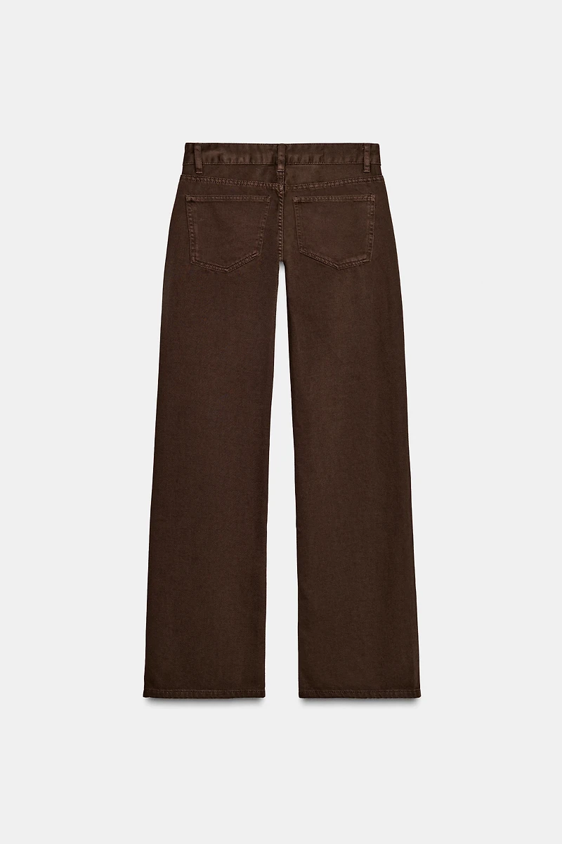 TRF WIDE LEG LOW RISE JEANS