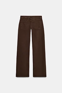 TRF WIDE LEG LOW RISE JEANS