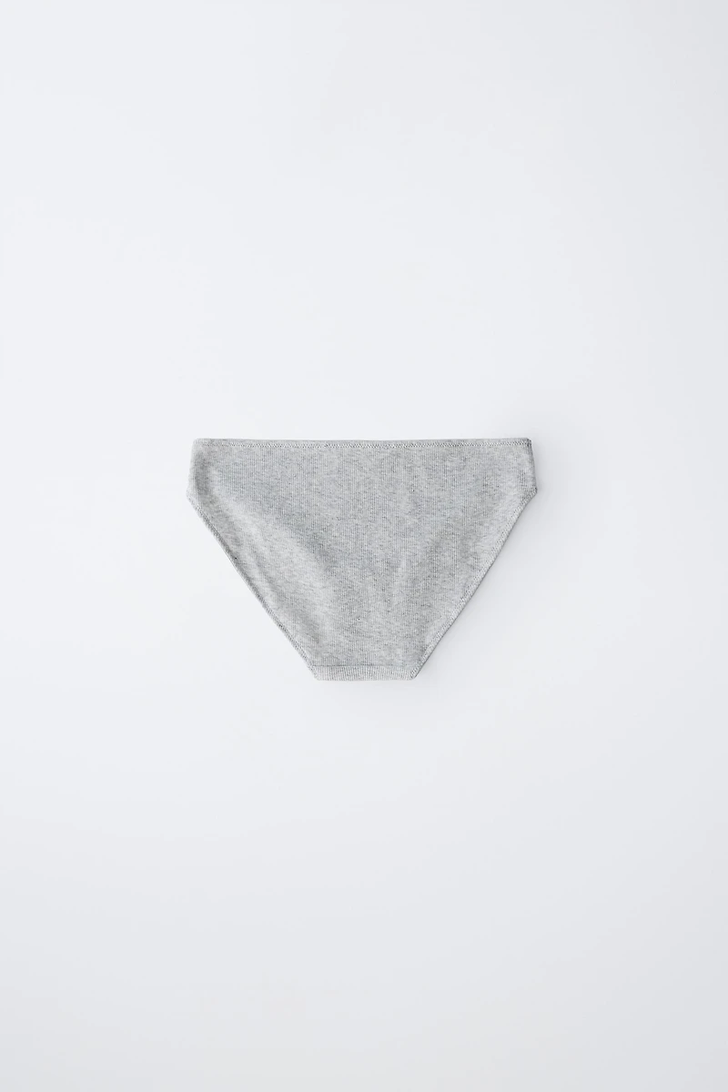 9-14 ANS/ LOT DE TROIS CULOTTES DÉCOR ÉTIQUETTE