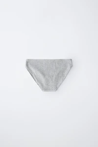 9-14 ANS/ LOT DE TROIS CULOTTES DÉCOR ÉTIQUETTE