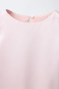 SATIN EFFECT RUFFLED DRESS
