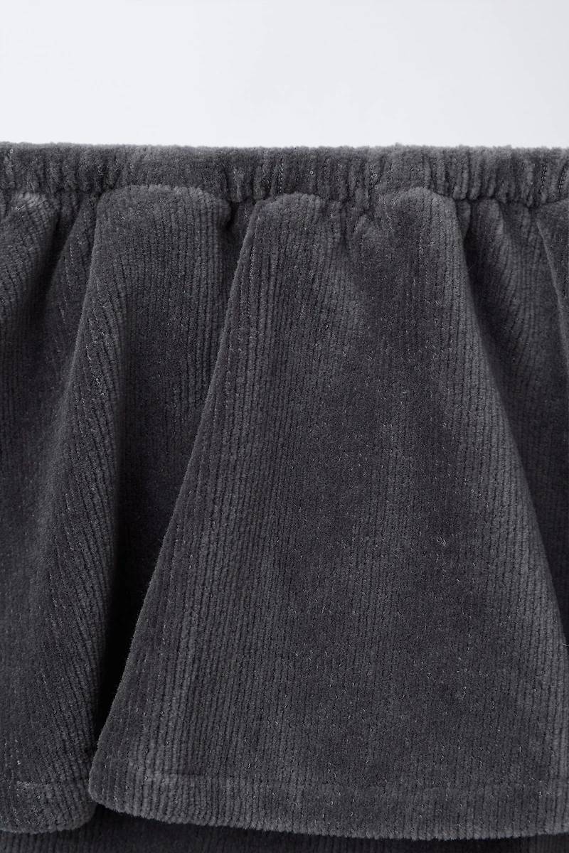 JUPE-CULOTTE EN VELOURS CÔTELÉ