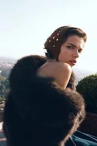 FLORAL EMBROIDERED KNIT BONNET