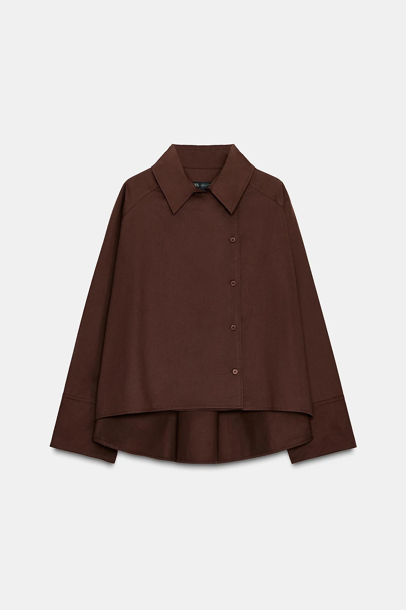 ZW COLLECTION OVERSIZED PLEATED SHIRT