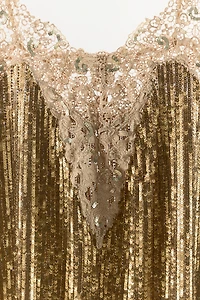SEQUIN LACE MINI DRESS
