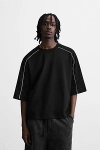 CONTRASTING TRIM SWEATSHIRT