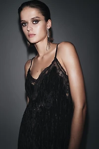 VELVET SLIP DRESS ZW COLLECTION