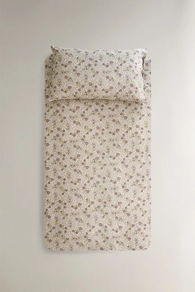 KIDS FLORAL COTTON DUVET COVER