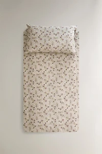 KIDS FLORAL COTTON DUVET COVER