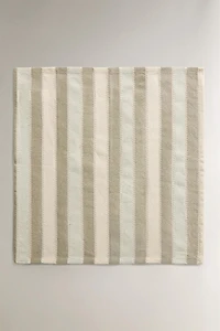 LOT DE SERVIETTES DE TABLE RAYURES ET DENTELLES (LOT DE 2)
