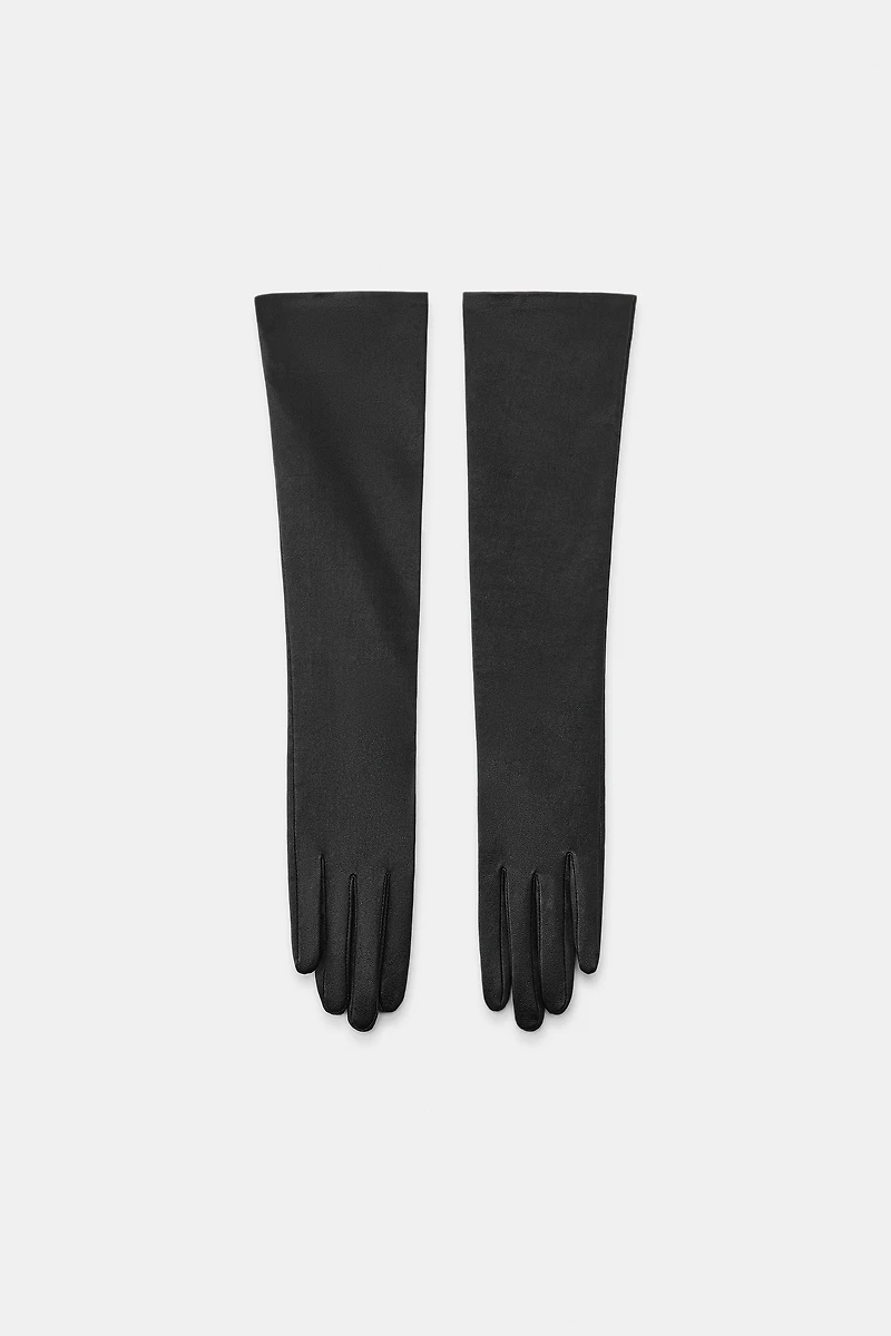 100% LEATHER LONG GLOVES