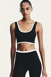 TOP COURT DE SPORT EFFET DOUBLE