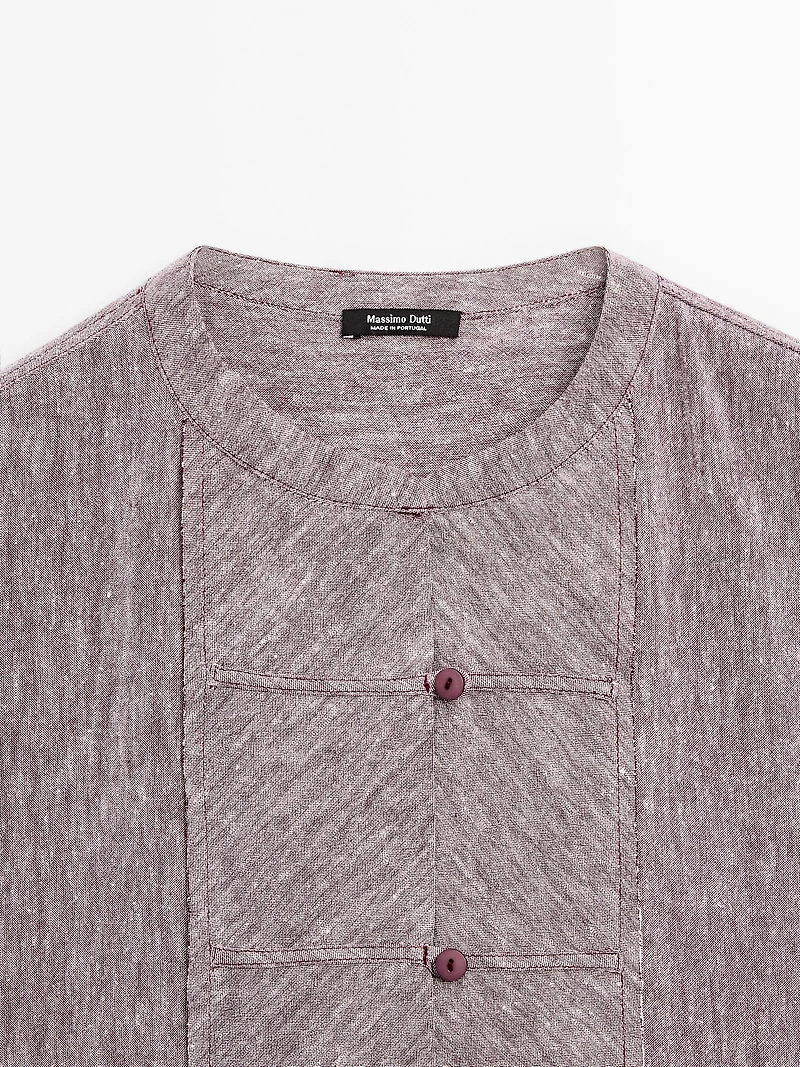 Flowing blouse with bib detail