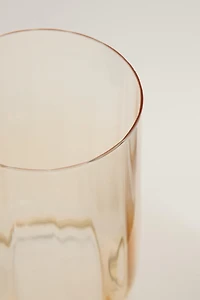 GLASS SOFT DRINK TUMBLER WITH LINES