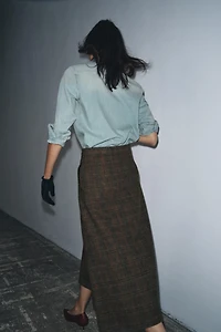 PLAID PLEATED SKIRT WITH WOOL ZW COLLECTION