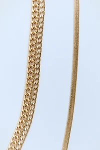 3-PACK CHAIN MESH NECKLACES