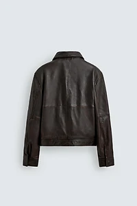 BLOUSON COURT EN CUIR